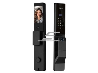 Išmani durų spyna su veido ir delno atpažinimu | pirštų antspaudų | IC kortelių skaitytuvu | 425x75x30mm | juoda | TUYA | Wi-Fi | IP66 Išmani durų spyna su veido ir delno atpažinimu | pirštų antspaudų | IC kortelių skaitytuvu | 425x75x30mm | juoda | TUYA | Wi-Fi | IP66