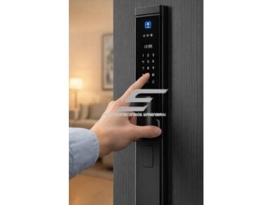 Išmani durų spyna su veido ir delno atpažinimu | pirštų antspaudų | IC kortelių skaitytuvu | 432x69x25mm | juoda | TUYA | Wi-Fi | IP66 3 Išmani durų spyna su veido ir delno atpažinimu | pirštų antspaudų | IC kortelių skaitytuvu | 432x69x25mm | juoda | TUYA | Wi-Fi | IP66 3