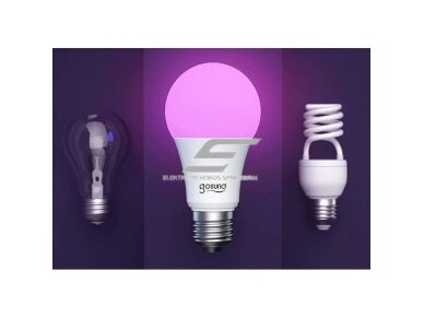 Išmani LED lemputė | E27 | 8W | 110-230VAC | 2700-6500K | 800lm | RGBW | 2vnt. | Wi-Fi | GOSUND | WB4x2 2 Išmani LED lemputė | E27 | 8W | 110-230VAC | 2700-6500K | 800lm | RGBW | 2vnt. | Wi-Fi | GOSUND | WB4x2 2