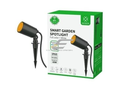 Išmanus LED šviestuvas | 7W | 230VAC | 3000K-6500K | 520lm | RGB+CCT | su 1,5m kabeliu | IP65 | Wi-Fi | TUYA | Smart Life | WOOX | R5147 | 8435606715034 2 Išmanus LED šviestuvas | 7W | 230VAC | 3000K-6500K | 520lm | RGB+CCT | su 1,5m kabeliu | IP65 | Wi-Fi | TUYA | Smart Life | WOOX | R5147 | 8435606715034 2