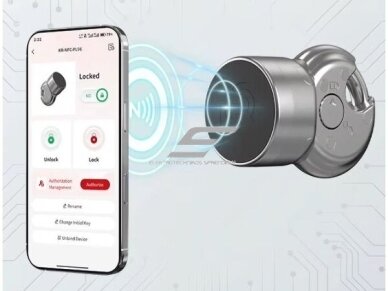 Išmani pakabinama spyna | su NFC programėlės atrakinimu | Φ55x96mm | IP65 3