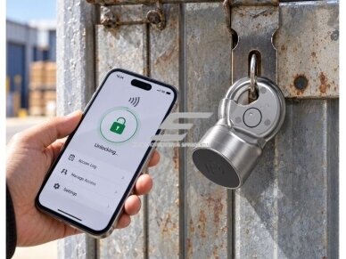 Išmani pakabinama spyna | su NFC programėlės atrakinimu | Φ55x96mm | IP65 4