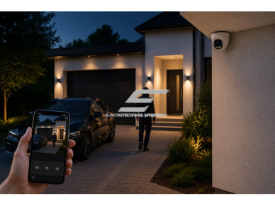 PoE IP vaizdo stebėjimo kamera | 5MP 3K | Turret tipo | IP67 | naktinis matymas iki 30 m | žmogaus ir transporto aptikimas | MicroSD iki 512GB | IMOU | PS8D 3