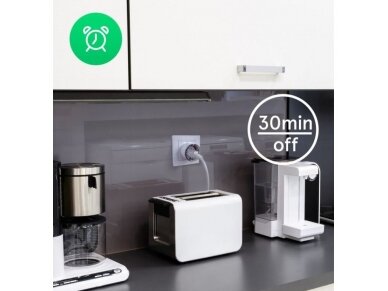 Išmanus Wi-Fi ilgiklis | kištukinis lizdas | 3xSchuko | 3xUSB | 3450W | 15A | IP20 | su 1,5m kabeliu | baltas | Tuya | NOUS-A5 4