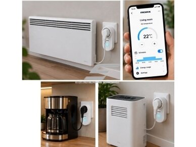 Išmani Wi-Fi + Bluetooth rozetė | kištukinis lizdas | termostatas 5-35°C | 16A | 3680W | 230V | baltas | IP20 | ADAX | WT3 3 Išmani Wi-Fi + Bluetooth rozetė | kištukinis lizdas | termostatas 5-35°C | 16A | 3680W | 230V | baltas | IP20 | ADAX | WT3 3
