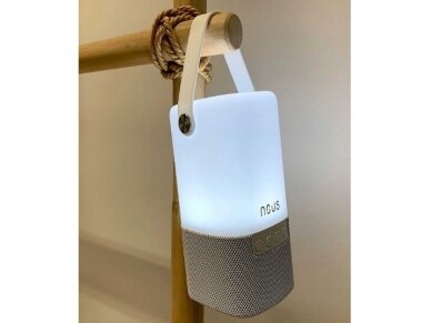Nešiojama Bluetooth kolonėlė su LED šviestuvu | IPX4 | balta | NOUS-H2 | 4658947365285 4