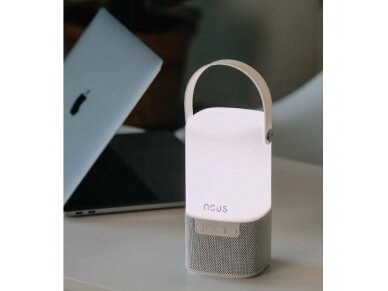 Nešiojama Bluetooth kolonėlė su LED šviestuvu | IPX4 | balta | NOUS-H2 | 4658947365285 5