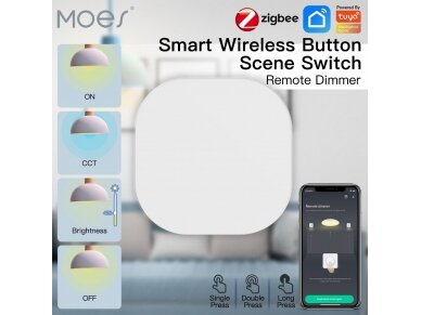 Išmanus | belaidis jungiklis | mygtukas | baltas | IP55 | ZigBee | Smart Life | TUYA | MOES | ZT-SY-SR-MS 2 Išmanus | belaidis jungiklis | mygtukas | baltas | IP55 | ZigBee | Smart Life | TUYA | MOES | ZT-SY-SR-MS 2