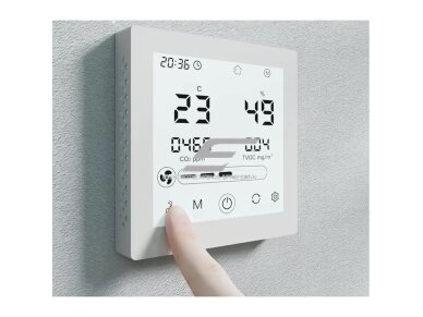 Išmanus 3 greičių ventiliatoriaus valdiklis su CO2 ir oro kokybės matuokliu | jutikliu | AC/EC/D ventiliatoriams | 110-240VAC | 0...+50°C | Wi-Fi | TUYA 2 Išmanus 3 greičių ventiliatoriaus valdiklis su CO2 ir oro kokybės matuokliu | jutikliu | AC/EC/D ventiliatoriams | 110-240VAC | 0...+50°C | Wi-Fi | TUYA 2
