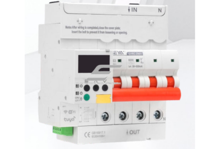 Išmanus automatinis jungiklis | 4P | 100 A | C | 6 kA | 400 V AC | WiFi Tuya + RS485 | energijos matavimas | nuotėkio apsauga | GEYA GYRC-ZN01