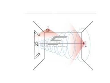 Išmanus | belaidis stiklo dūžio akustinis jutiklis | daviklis | virštinkinis | 8m | 120° | Hikvision DS-PDBG8-EG2-WE AX PRO 2