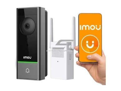 Išmanus | belaidis durų skambutis su kamera 5MP | IP65 | Wi-Fi | DB60-kit IMOU 3 Išmanus | belaidis durų skambutis su kamera 5MP | IP65 | Wi-Fi | DB60-kit IMOU 3