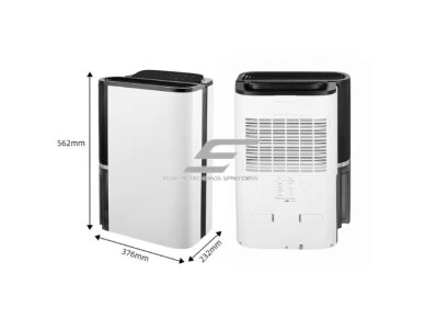 Buitinis oro sausintuvas | valytuvas | drėgmės surinkėjas su jonizatoriumi | 245W | 230V | 23l/24h | 190m³/h | 562x376x232mm | baltas 4 Buitinis oro sausintuvas | valytuvas | drėgmės surinkėjas su jonizatoriumi | 245W | 230V | 23l/24h | 190m³/h | 562x376x232mm | baltas 4