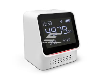 Išmanus CO2 matuoklis | su Wi-Fi, temperatūros ir drėgmės matavimu | Tuya Smart | įkraunama baterija + USB Type-C Išmanus CO2 matuoklis | su Wi-Fi, temperatūros ir drėgmės matavimu | Tuya Smart | įkraunama baterija + USB Type-C