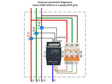Modulinis | išmanus elektros tinklo 380V analizatorius trifazis | su srovės transformatoriais CT | 100A | DIN | Wi-Fi | smart-MAIC | D103-2 2 Modulinis | išmanus elektros tinklo 380V analizatorius trifazis | su srovės transformatoriais CT | 100A | DIN | Wi-Fi | smart-MAIC | D103-2 2