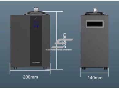 Išmanus aromato difuzorius | 13 W | 800 ml | iki 4000 m³ | 12 V DC | Wi-Fi ir Bluetooth | HVAC jungtis | 285×200×140 mm | juodas | ES-A1000 3