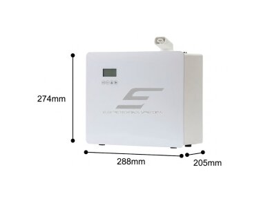 Išmanus aromato difuzorius | 15 W | 1000 ml | 3000–4000 m³ | valdymas programėle | HVAC jungtis | pastatomas | 288×205×274 mm | baltas | ES-MLK-U10 3