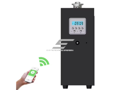 Nano kvapų difuzorius didelėms erdvėms | WiFi / Bluetooth | 150 ml | 600 m³ | 12V DC | 8W | 172x84x210mm | metalinis korpusas | juodas 3