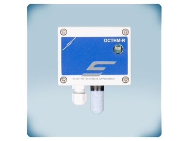 Išmanus lauko temperatūros ir drėgmės jutiklis-valdiklis | -30…70°C | 0-100%rH | Modbus RTU | PoM 24VDC | RJ45 | IP65 | Sentera Controls | OCTHM-R