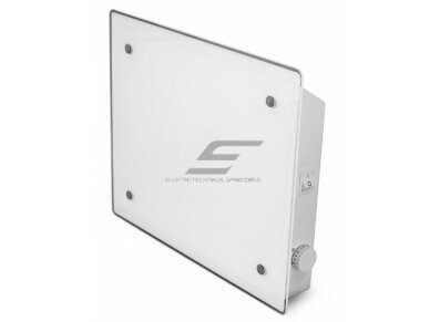 Išmanus pastatomas / pakabinamas stiklinis elektrinis radiatorius su termostatu | 250W | 230V | 330x400x97mm | Bluetooth | IP24 | baltas | ADAX ECO 02 KBT White Glass