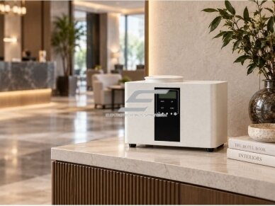 Išmanus pramoninis aromato difuzorius | 10W | 12VDC | 500ml | 500-1000m³ | 235x185x110mm | baltas | Bluetooth 3 Išmanus pramoninis aromato difuzorius | 10W | 12VDC | 500ml | 500-1000m³ | 235x185x110mm | baltas | Bluetooth 3