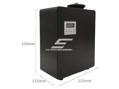 Išmanus pramoninis aromato difuzorius | 10W | 12VDC | 500ml | 500-1000m³ | 250x210x115mm | juodas | Bluetooth 3 Išmanus pramoninis aromato difuzorius | 10W | 12VDC | 500ml | 500-1000m³ | 250x210x115mm | juodas | Bluetooth 3