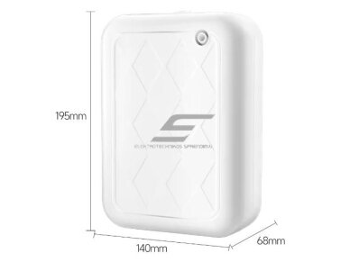 Išmanus pramoninis aromato difuzorius | 8W | 12VDC | 260ml | 500-1000m³ | 195x140x68mm | baltas | Bluetooth 4