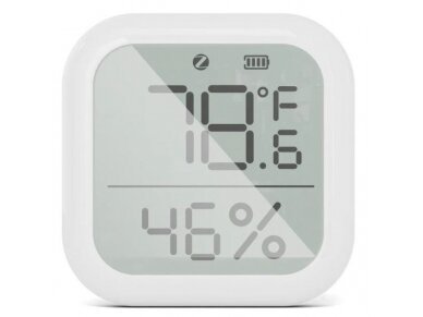 Išmanus | belaidis temperatūros ir drėgmės matuoklis | jutiklis | -10-+50°C | 0-99%RH | 60x6016,7mm | baltas | ZigBee | Smart Life | TUYA | MOES
