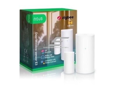 Išmanus | belaidis durų | langų jutiklis | daviklis | baltas | Wi-Fi | ZigBee | Tuya | Smart Life | NOUS-E3 Išmanus | belaidis durų | langų jutiklis | daviklis | baltas | Wi-Fi | ZigBee | Tuya | Smart Life | NOUS-E3