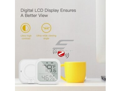 Išmanus | belaidis temperatūros ir drėgmės matuoklis | jutiklis | -10-+50°C | 0-99%RH | 60x6016,7mm | baltas | ZigBee | Smart Life | TUYA | MOES 5 Išmanus | belaidis temperatūros ir drėgmės matuoklis | jutiklis | -10-+50°C | 0-99%RH | 60x6016,7mm | baltas | ZigBee | Smart Life | TUYA | MOES 5