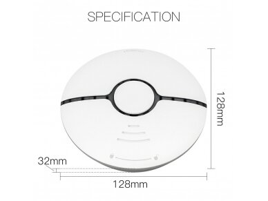 Išmanus | belaidis dūmų jutiklis | daviklis | Wi-Fi | Smart Life | TUYA | MOES | WSS-S-SSD-A-EN 4