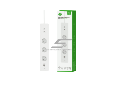 Išmanus Wi-Fi ilgiklis | kištukinis lizdas | 3xSchuko | 2xUSB-A + 2xUSB-C | 3680W | 16A | su elektros energijos apskaita | IP20 | baltas | TUYA | Smart Life | WOOX | R6132 Išmanus Wi-Fi ilgiklis | kištukinis lizdas | 3xSchuko | 2xUSB-A + 2xUSB-C | 3680W | 16A | su elektros energijos apskaita | IP20 | baltas | TUYA | Smart Life | WOOX | R6132