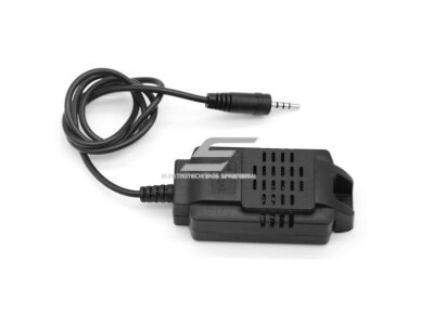 Temperatūros ir drėgmės jutiklis | 0-100%RH | -40-+85°C | su 52cm kabeliu | juodas | SONOFF | SI7021 | 6920075759482
