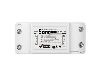 Išmanus nuotolinis jungiklis | 1 kanalo | 10A | 2200W | 100-240V | Wi-Fi | SONOFF | RFR2 | 6920075775709 1 Išmanus nuotolinis jungiklis | 1 kanalo | 10A | 2200W | 100-240V | Wi-Fi | SONOFF | RFR2 | 6920075775709 1