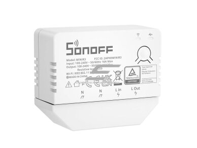 Išmanus nuotolinis jungiklis | 1 kanalo | 16A | 3500W | 100-240V | Wi-Fi | SONOFF | MiniR3 | 6920075776775 1 Išmanus nuotolinis jungiklis | 1 kanalo | 16A | 3500W | 100-240V | Wi-Fi | SONOFF | MiniR3 | 6920075776775 1