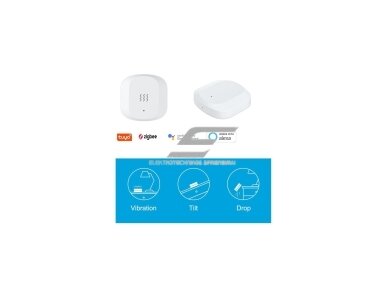 Išmanus | belaidis vibracijos jutiklis | daviklis | IP20 | baltas | ZigBee | TUYA | Smart Life | WOOX | R7081 2 Išmanus | belaidis vibracijos jutiklis | daviklis | IP20 | baltas | ZigBee | TUYA | Smart Life | WOOX | R7081 2