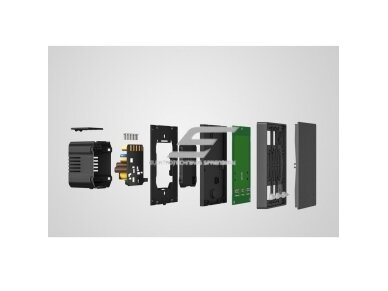 Išmanus | nuotolinis sieninis jungiklis | 2 klavišų | 2x5A | 2200W | 100-240VAC | juodas | Wi-Fi | SONOFF | M5-2C-80 | 6920075777079 6