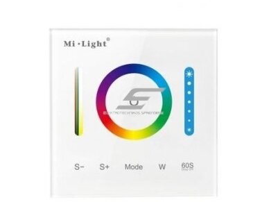 LED apšvietimo valdymo pultelis RGB+CCT, belaidis, montuojamas į sieną, PL-FUT-P3 Mi Light 6970602180209 LED apšvietimo valdymo pultelis RGB+CCT, belaidis, montuojamas į sieną, PL-FUT-P3 Mi Light 6970602180209