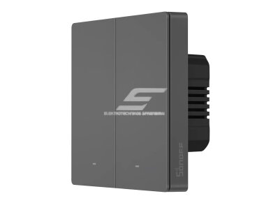 Išmanus | nuotolinis sieninis jungiklis | 2 klavišų | 10A | 2200W | 100-240VAC | juodas | Wi-Fi | SONOFF | M5-2C-86 | 6920075777109 Išmanus | nuotolinis sieninis jungiklis | 2 klavišų | 10A | 2200W | 100-240VAC | juodas | Wi-Fi | SONOFF | M5-2C-86 | 6920075777109