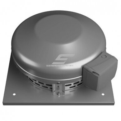 Centrbēdzes jumta ventilators | ventilācijas sistēmām | 179x370x370mm | IP54 | pelēks | cinkots tērauds | ISV192