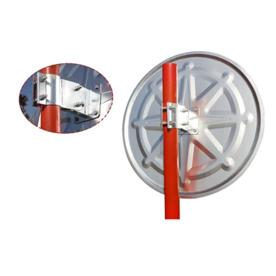 Convex safety mirror | 60 cm | for blind spots | 130° viewing angle | anti-vandal | stainless steel | for indoor and outdoor use 1