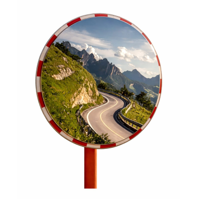 Convex safety mirror | 60 cm | for blind spots | 130° viewing angle | anti-vandal | stainless steel | for indoor and outdoor use Convex safety mirror | 60 cm | for blind spots | 130° viewing angle | anti-vandal | stainless steel | for indoor and outdoor use