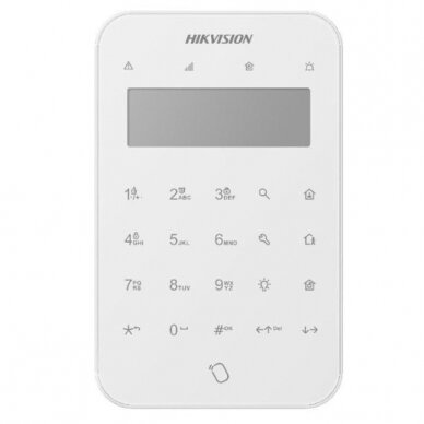 Juhtmevaba klaviatuur RFID-kaardilugejaga | turvasüsteemide haldamiseks | Valge | Hikvision DS-PK1-LT-WE AX PRO Juhtmevaba klaviatuur RFID-kaardilugejaga | turvasüsteemide haldamiseks | Valge | Hikvision DS-PK1-LT-WE AX PRO