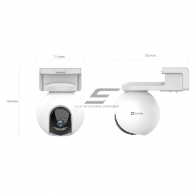 Inteligentna | Bezprzewodowa kamera monitoringu IP | 4MP | z baterią | IP65 | Wi-Fi | CS-HB8 EZVIZ 3 Inteligentna | Bezprzewodowa kamera monitoringu IP | 4MP | z baterią | IP65 | Wi-Fi | CS-HB8 EZVIZ 3