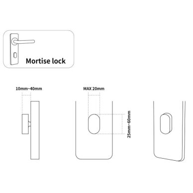 Smart lock | add-on for an existing mechanical door lock | IC card reader | PIN code | app unlocking | 136x63x48mm | black 4 Smart lock | add-on for an existing mechanical door lock | IC card reader | PIN code | app unlocking | 136x63x48mm | black 4