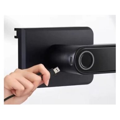 Viedā durvju slēdzene ar karšu lasītāju | pirkstu nospiedums | PIN kods | atbloķēšana ar TUYA lietotni | stikla durvīm | 151x63mm | melna 2