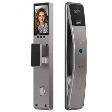 Smart door lock with facial recognition | fingerprint | IC card reader | 420x74x31mm | grey | TUYA | Wi-Fi Smart door lock with facial recognition | fingerprint | IC card reader | 420x74x31mm | grey | TUYA | Wi-Fi