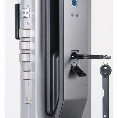 Smart door lock 6-in-1 | 3D face recognition | fingerprint | IC card | PIN | camera and intercom | Wi-Fi Tuya | 6068/7068 | 428×73×35 mm | silver | ES-XF14S 2 Smart door lock 6-in-1 | 3D face recognition | fingerprint | IC card | PIN | camera and intercom | Wi-Fi Tuya | 6068/7068 | 428×73×35 mm | silver | ES-XF14S 2