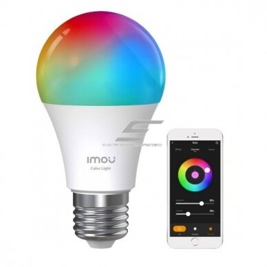Viedā LED spuldze E27 | 9W | 806lm | RGB | 2700K-6500K | Wi-Fi | Bluetooth | CL1B-5-E27 IMOU Viedā LED spuldze E27 | 9W | 806lm | RGB | 2700K-6500K | Wi-Fi | Bluetooth | CL1B-5-E27 IMOU