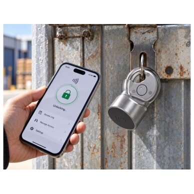 Умный навесной замок | разблокировка через NFC-приложение | Φ55x96мм | IP65 4 Умный навесной замок | разблокировка через NFC-приложение | Φ55x96мм | IP65 4